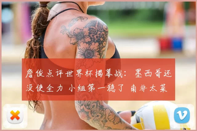 詹俊点评世界杯揭幕战：墨西哥还没使全力 小组第一稳了 南非太菜